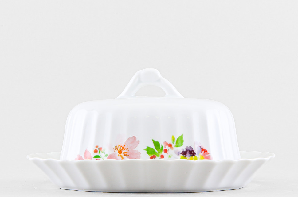 

Маслёнка фарфоровая Добрушский фарфоровый завод, Тюльпан