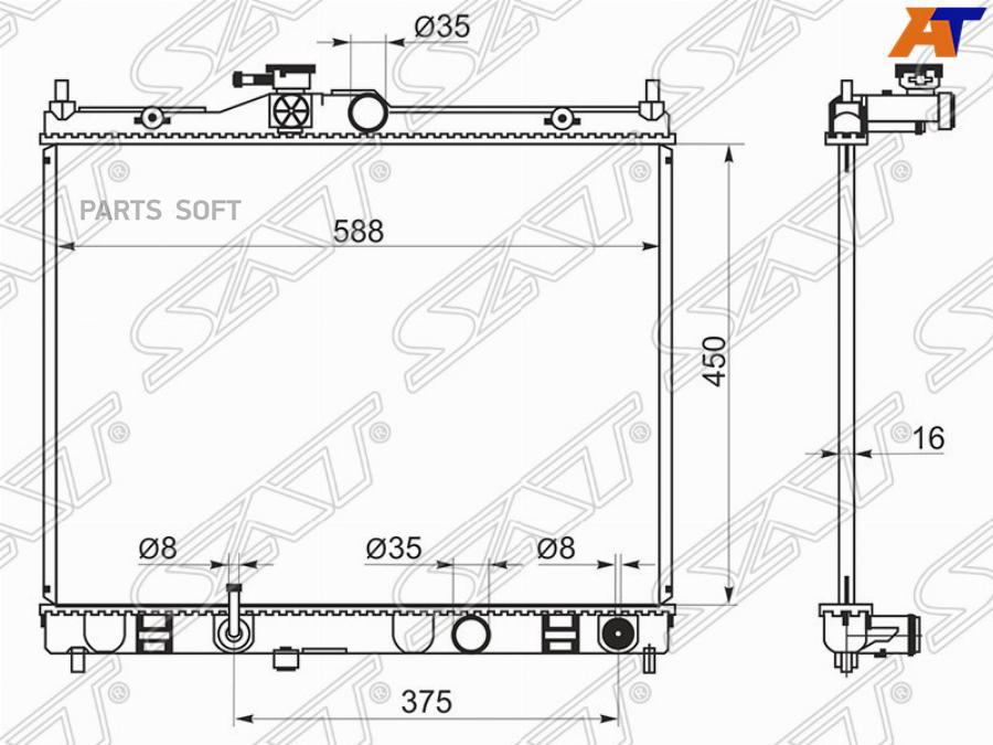 

SAT NS00200 Радиатор NISSAN NV200 09- 1шт