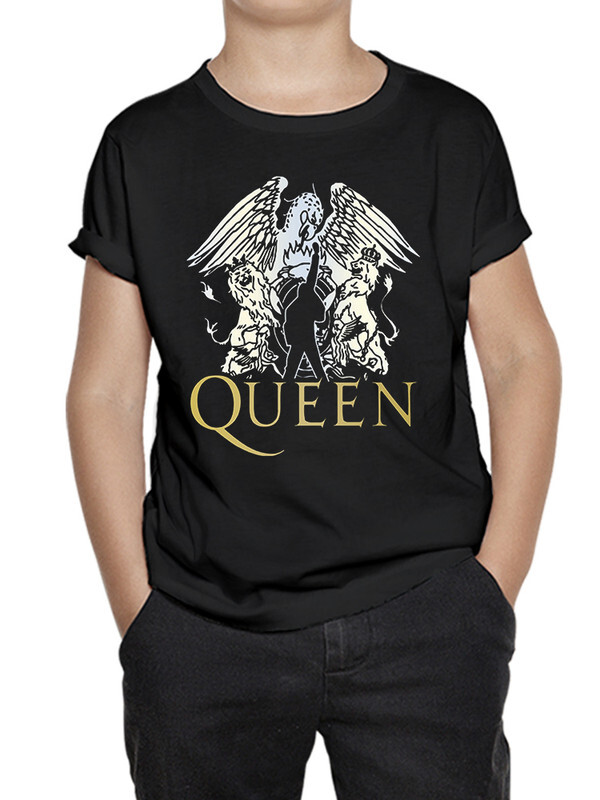 фото Футболка детская для мальчиков dreamshirts studio queen с цвет черный размер 134