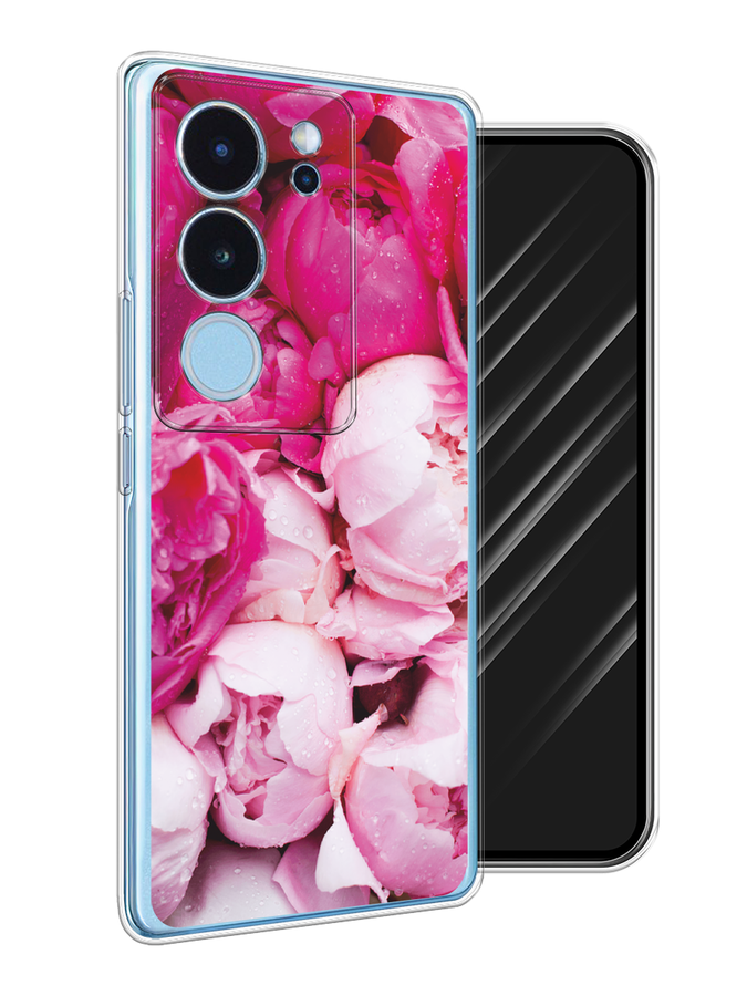 

Чехол Awog на Vivo V29 "Пионы розово-белые", Белый;розовый, 269350-1