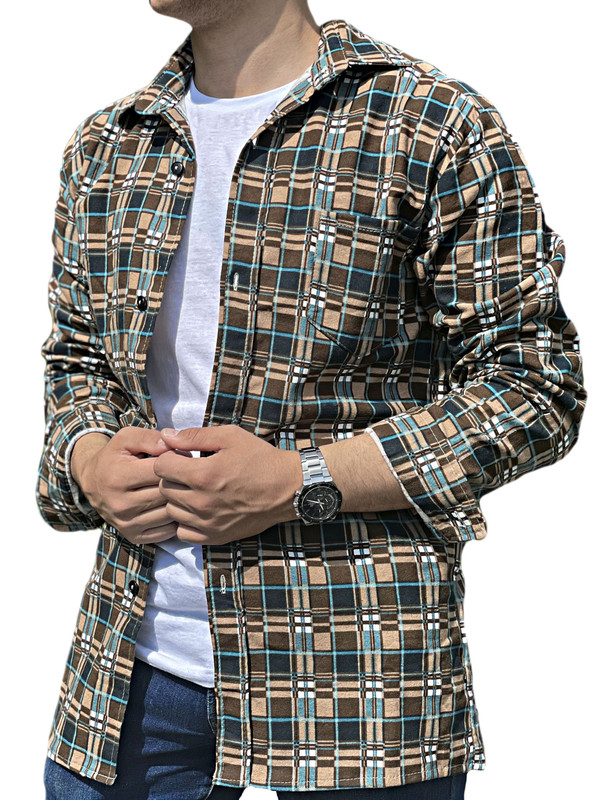 Рубашка мужская FORSA 11-61-5 коричневая 60 RU