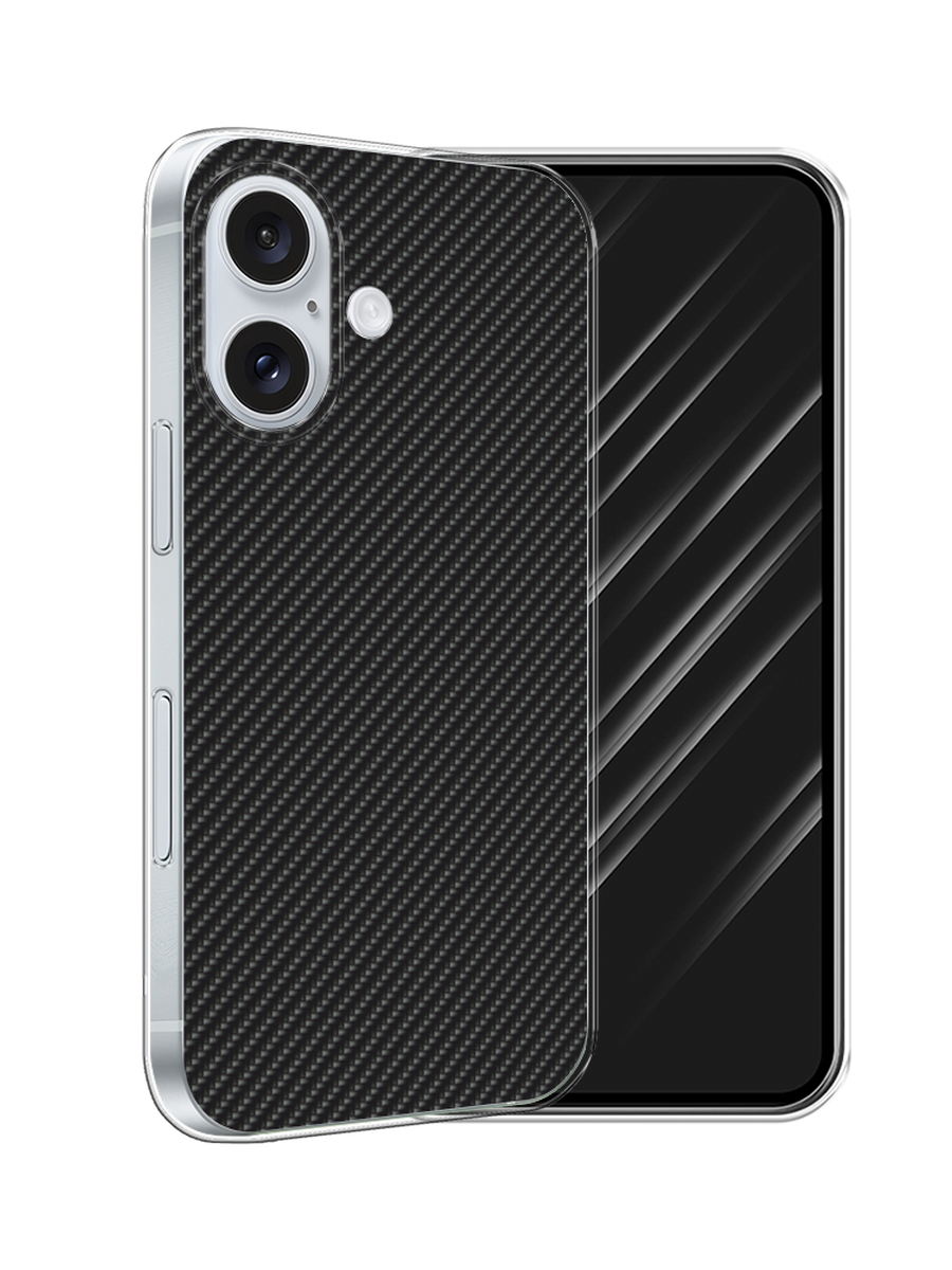 

Чехол Awog на Apple iPhone 16 "Черный карбон", 16050-1