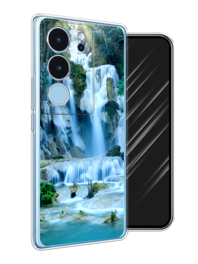 

Чехол Awog на Vivo V29 "Водопад 8", Голубой;зеленый, 269350-1