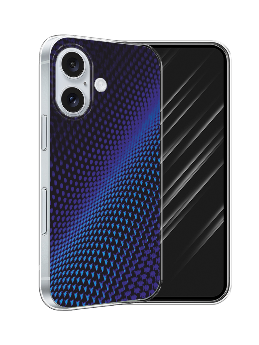 

Чехол Awog на Apple iPhone 16 "Синий карбон", Черный;синий, 16050-1