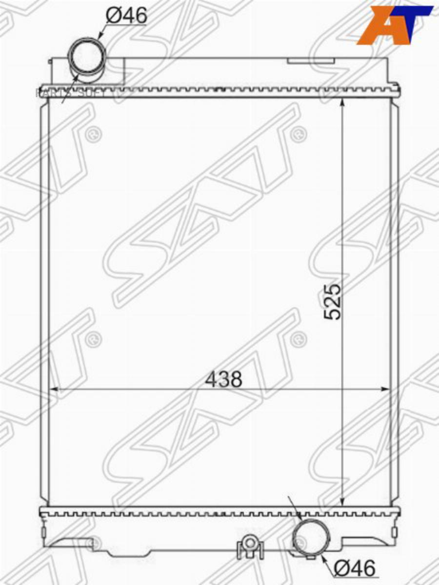 

Радиатор Mitsubishi Canter Fe71E 4M51 Mt 02-04 Sat Mc0084-2