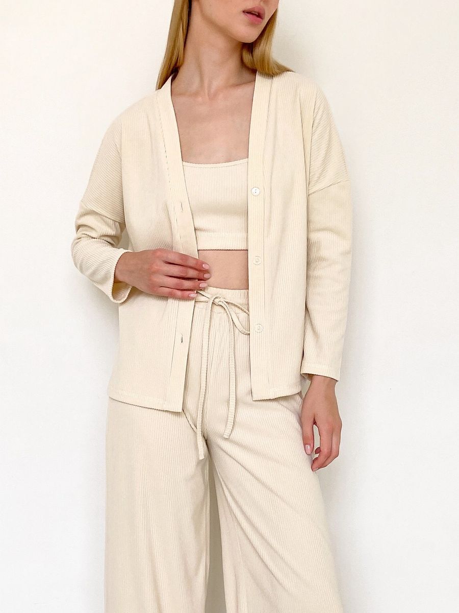

Пижама женская Mimi Pajamas Brand 100060 бежевая 40-42 RU, Бежевый, 100060