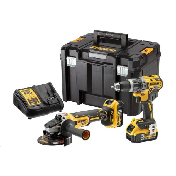 Набор: DeWalt ударная дрель-шуруповерт DCD796 и углошлифмашина DCG405,DCK2080P2T-QW