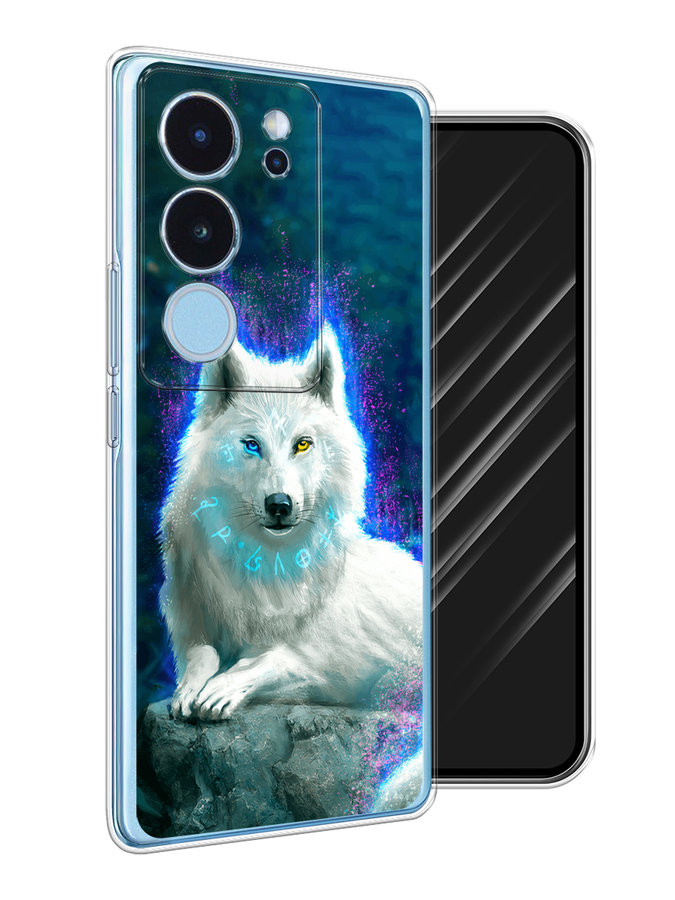

Чехол Awog на Vivo V29 "Белоснежный волк", Белый;зеленый;фиолетовый, 269350-1