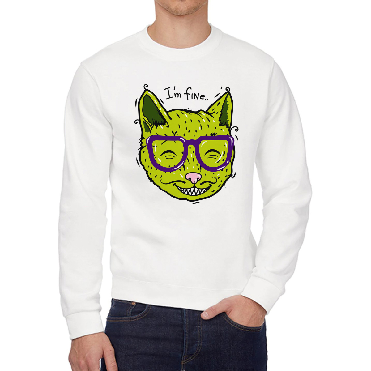 

Свитшот унисекс CoolPodarok W0151398 белый 56 RU, W0151398