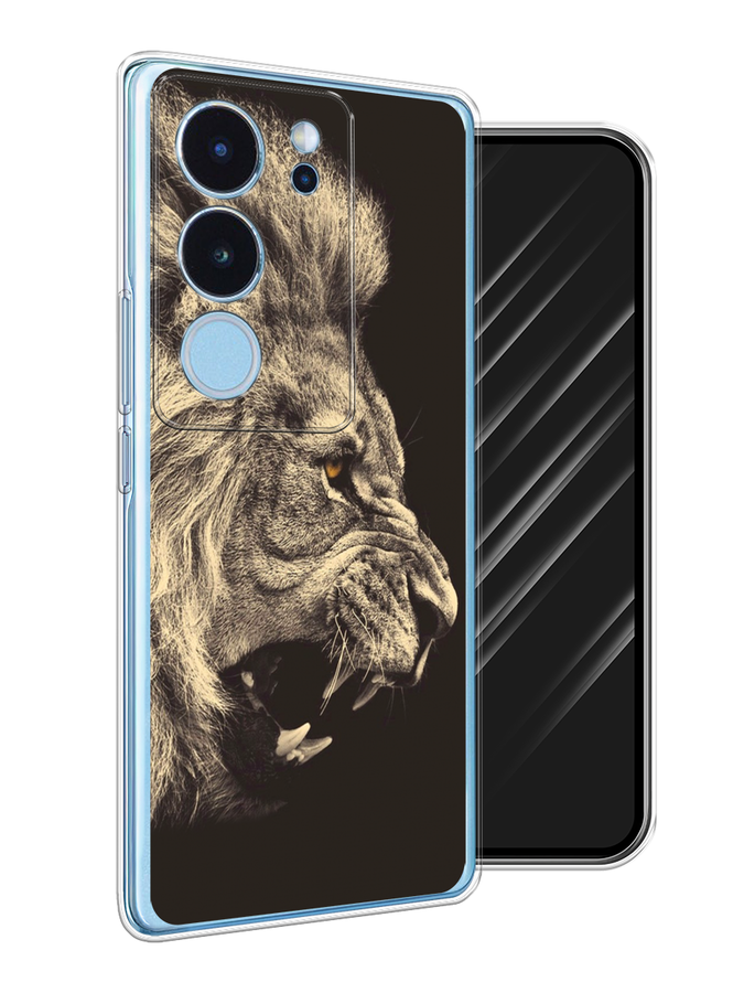 

Чехол Awog на Vivo V29 "Львиный рык 2", Бежевый;черный, 269350-1
