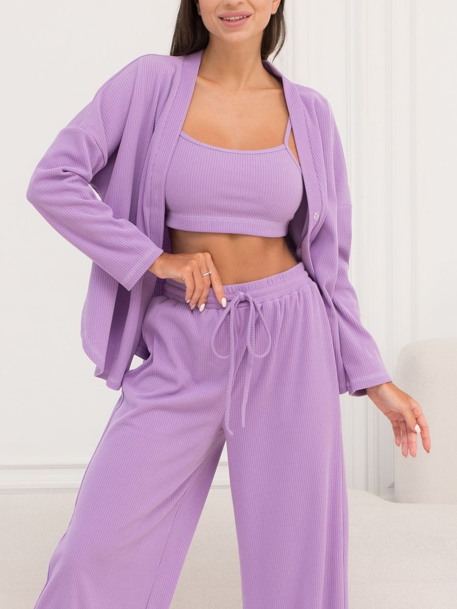 Пижама женская Mimi Pajamas Brand 100060 фиолетовая 50-52 RU