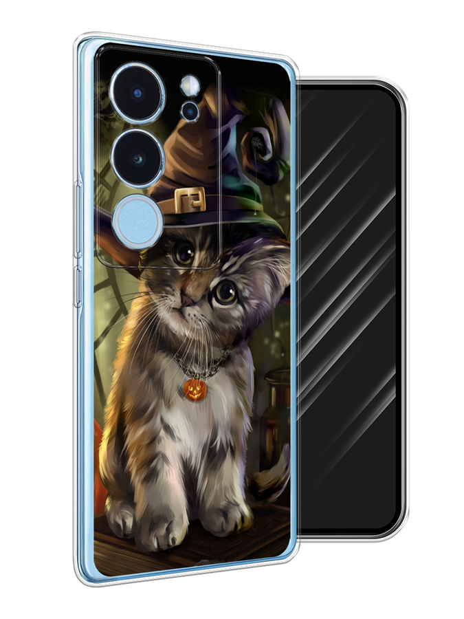 

Чехол Awog на Vivo V29 "Кот на Хэллоуин", Зеленый;серый, 269350-1