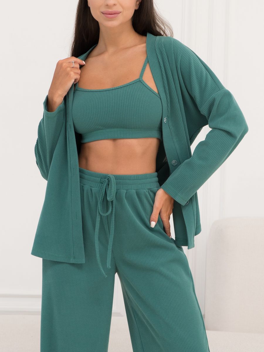 

Пижама женская Mimi Pajamas Brand 100060 зеленая 40-42 RU, Зеленый, 100060