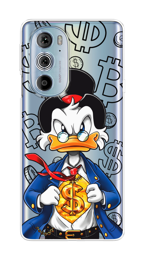 

Чехол на Motorola Edge 30 Pro "Scrooge Goldman", Черный;белый;синий, 243350-1