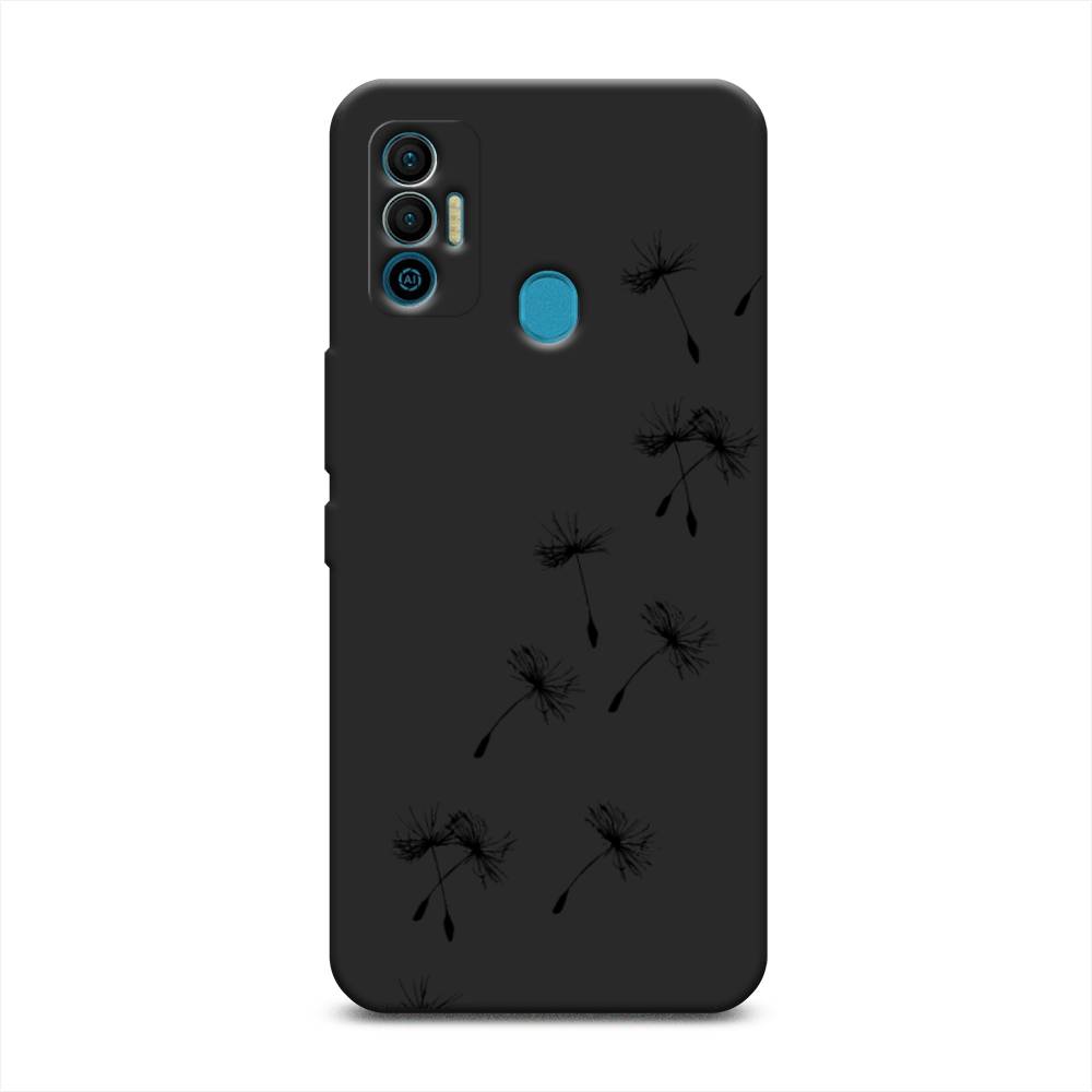 

Чехол Awog 301052-1 для Tecno Spark 7 "Летящие одуванчики", Черный, 301052-1