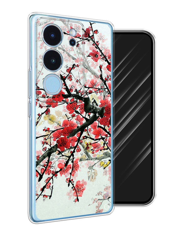 

Чехол Awog на Vivo V29 "Сакура", Розовый;черный, 269350-1