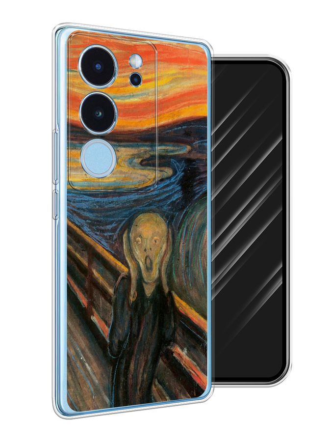 

Чехол Awog на Vivo V29 "Крик", Оранжевый;синий;серый, 269350-1
