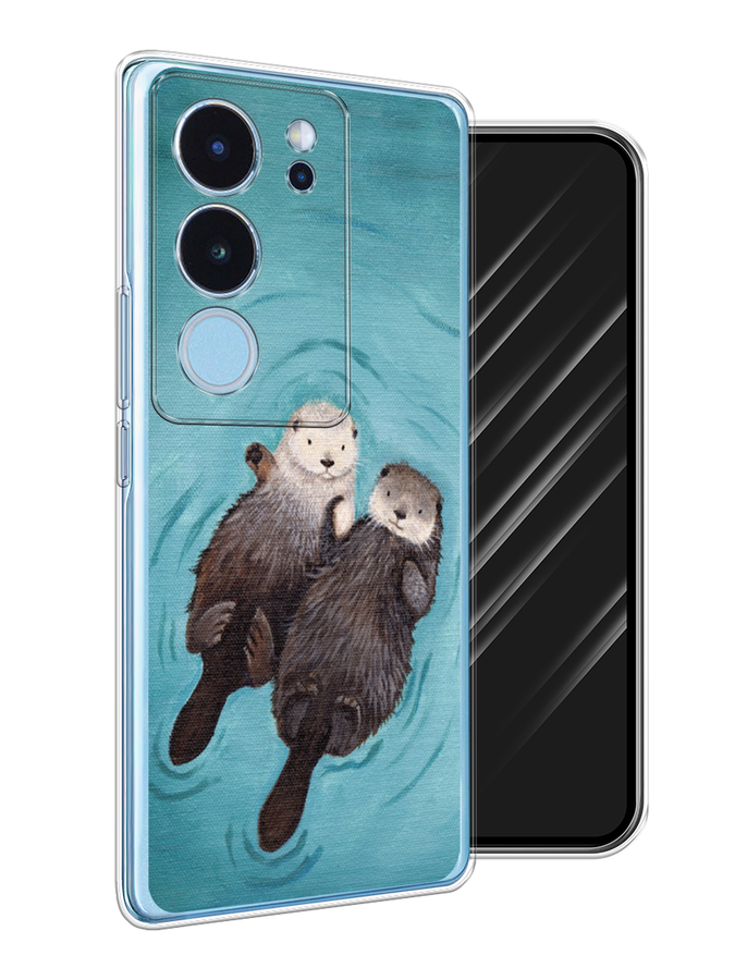 

Чехол Awog на Vivo V29 "Парочка бобров", Голубой, 269350-1