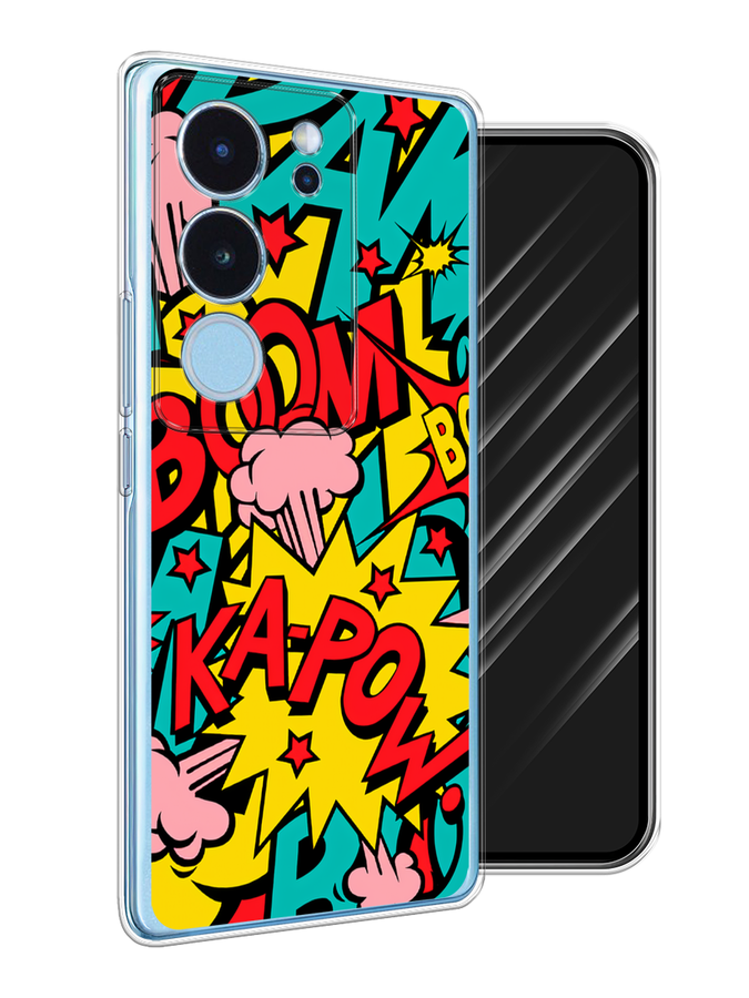 

Чехол Awog на Vivo V29 "Постер pop art", Бирюзовый;желтый;красный, 269350-1
