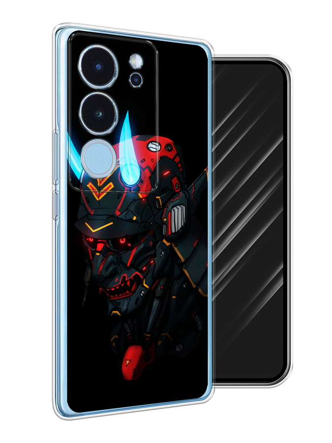 

Чехол Awog на Vivo V29 "Неоновый самурай", Черный;красный;голубой, 269350-1