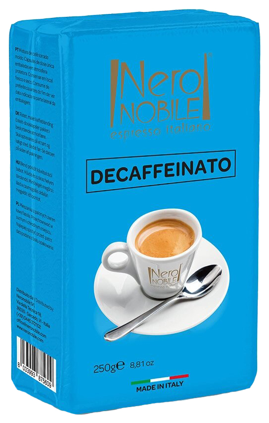 Кофе молотый Neronobile Decaffeinato 250г