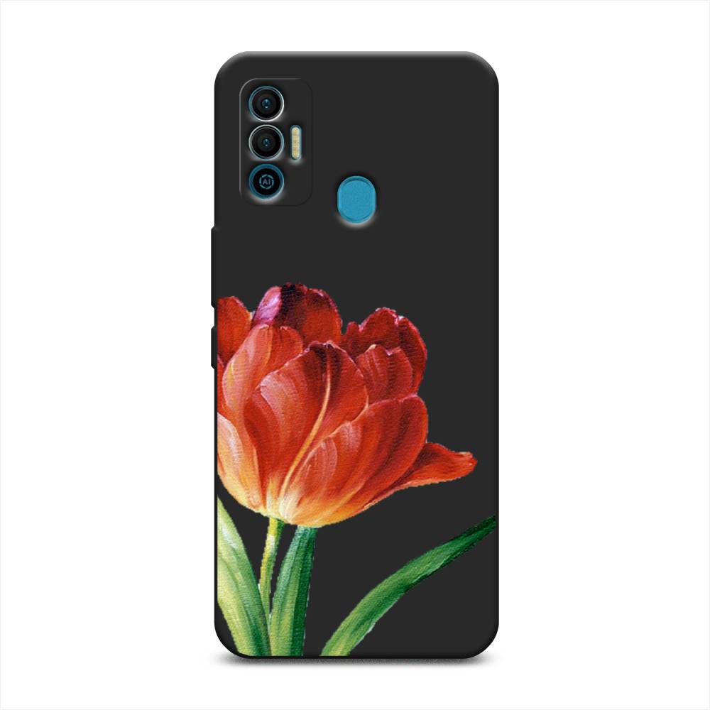 

Чехол Awog 301052-1 для Tecno Spark 7 "Красный тюльпан", Оранжевый;зеленый, 301052-1