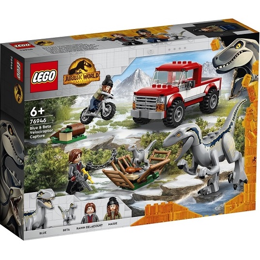 Конструктор LEGO Jurassic World Захват синего и бета-велоцираптора, 181 деталь, 76946 lego jurassic world нападение трицератопса