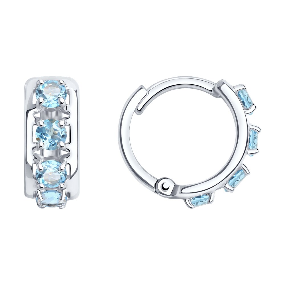 

Серьги конго из серебра SOKOLOV 92022581, топаз, 92022581