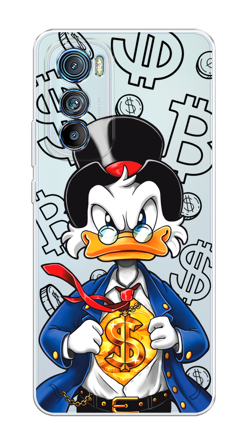 

Чехол на Motorola Edge 30 "Scrooge Goldman", Черный;белый;синий, 243250-1