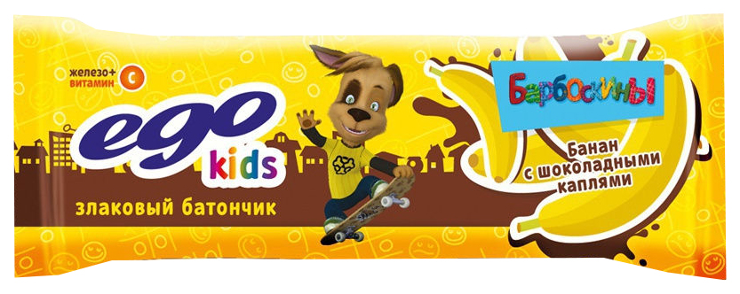 Батончик мюсли Ego Kids Банан с шоколадными каплями с витамином С 25г