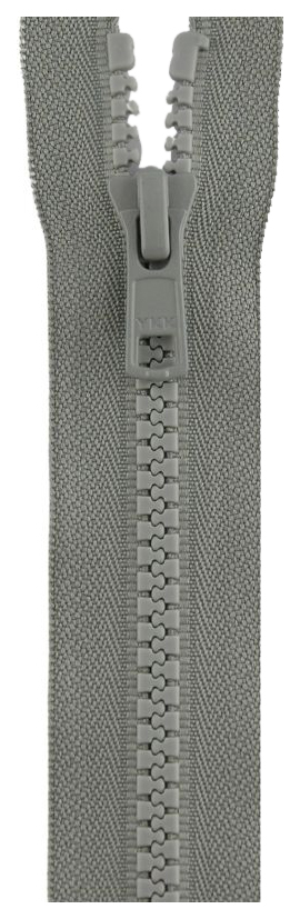 Застежка-молния YKK 4335956/50, 577 серый тип 5 (5,7мм), разъемная, длина 50см