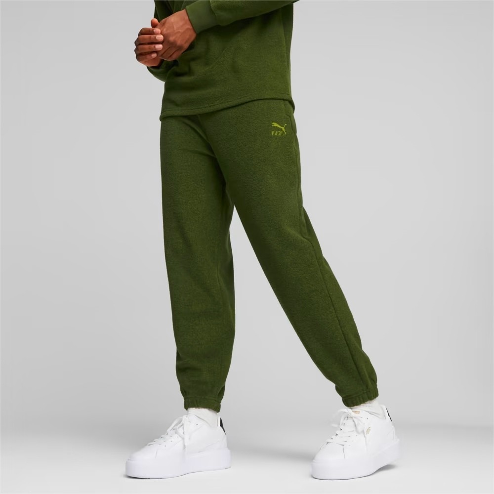 Спортивные брюки мужские PUMA Classics Fleece зеленые M