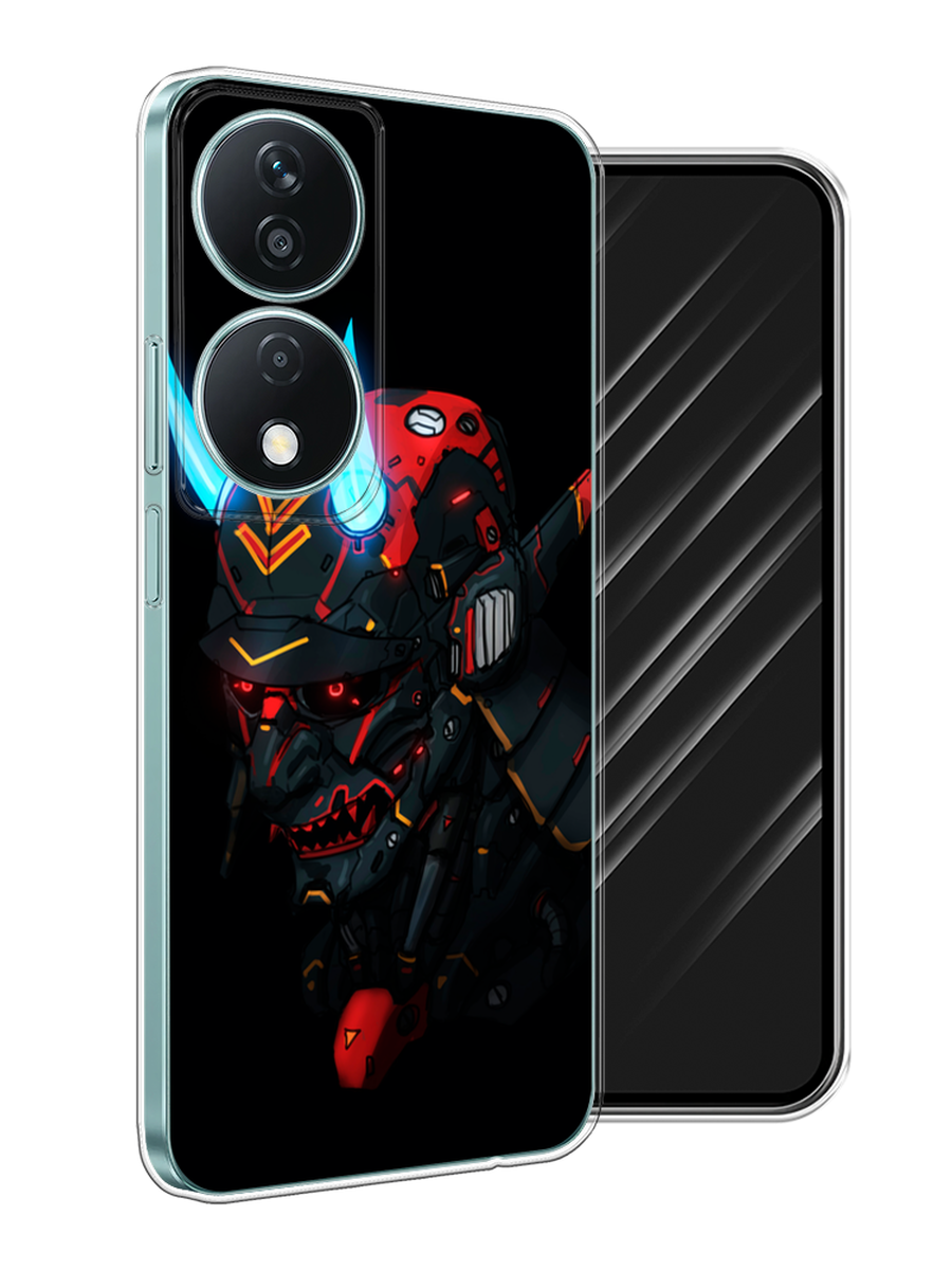 

Чехол Awog на Honor X7B "Неоновый самурай", Черный;красный;голубой, 6123350-1