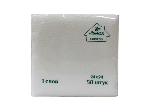 

Салфетки бумажные "Лилия Софт" 1сл 50л 0776, Белый, 8925
