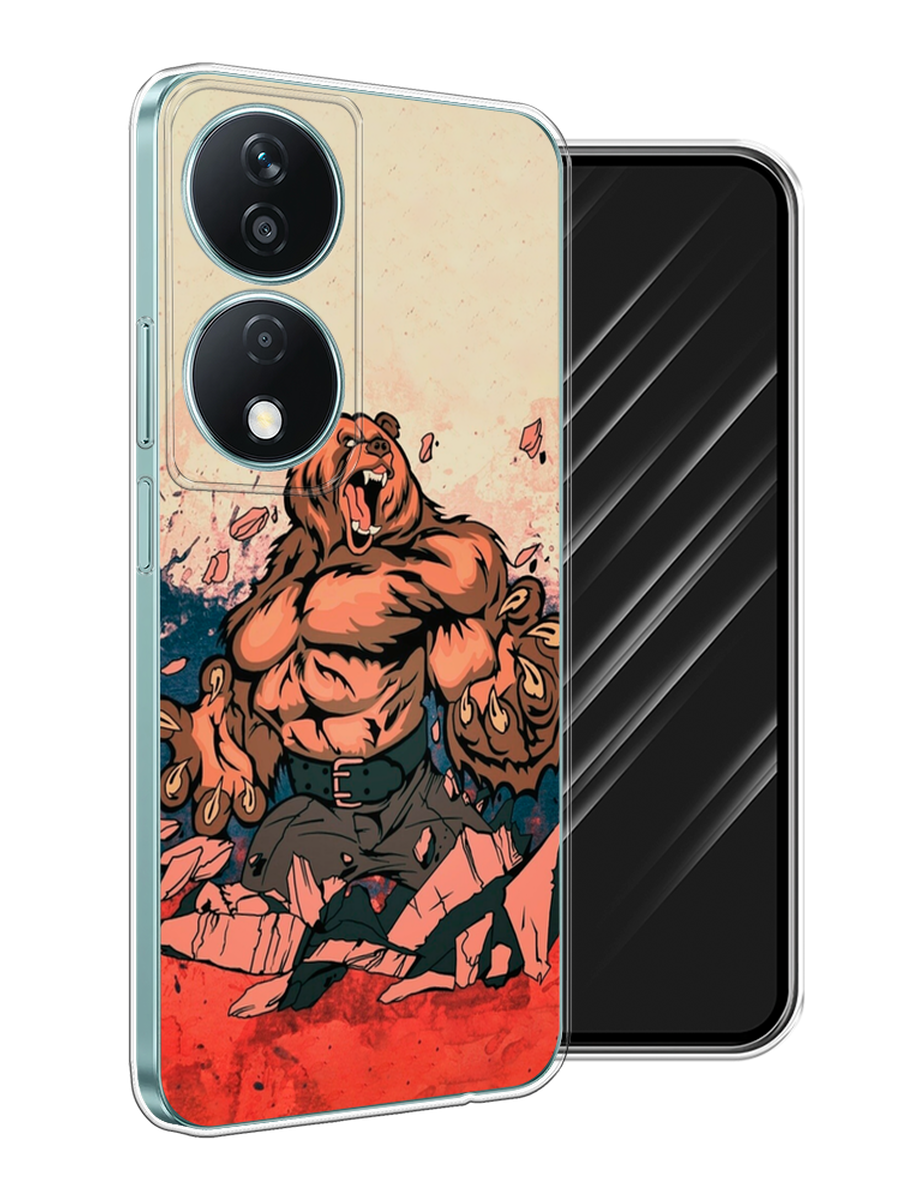 

Чехол Awog на Honor X7B "Медведь с флагом РФ", Коричневый;синий;красный, 6123350-1