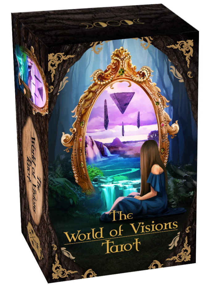 Карты Таро The World of Visions Tarot 12cm, Taroteca / Мир Видений 12 см черный срез