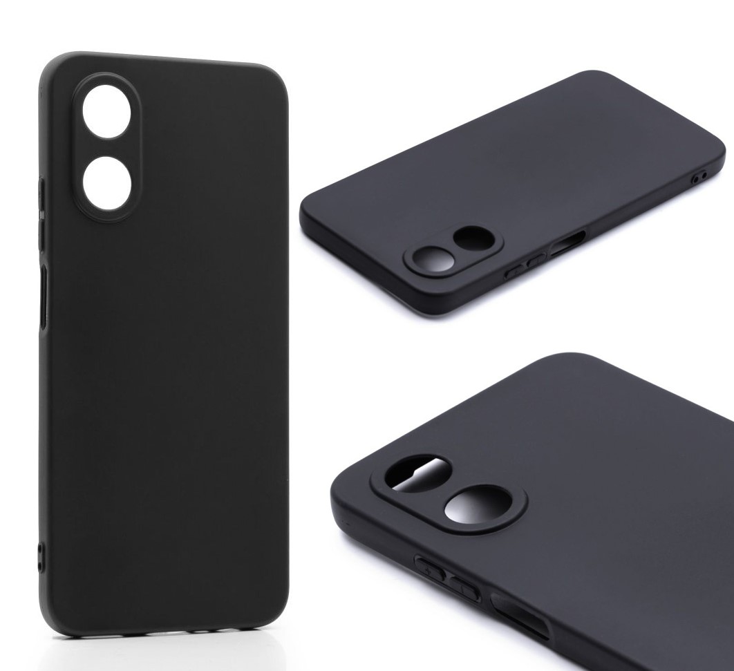 фото Силиконовый чехол tpu case матовый для oppo a17 черный