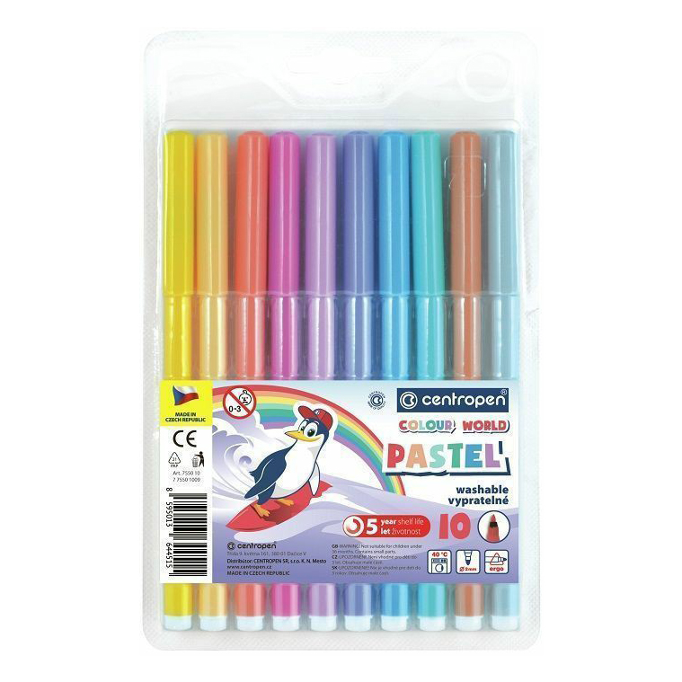 Фломастеры Centropen Colour World Pastel 10 шт