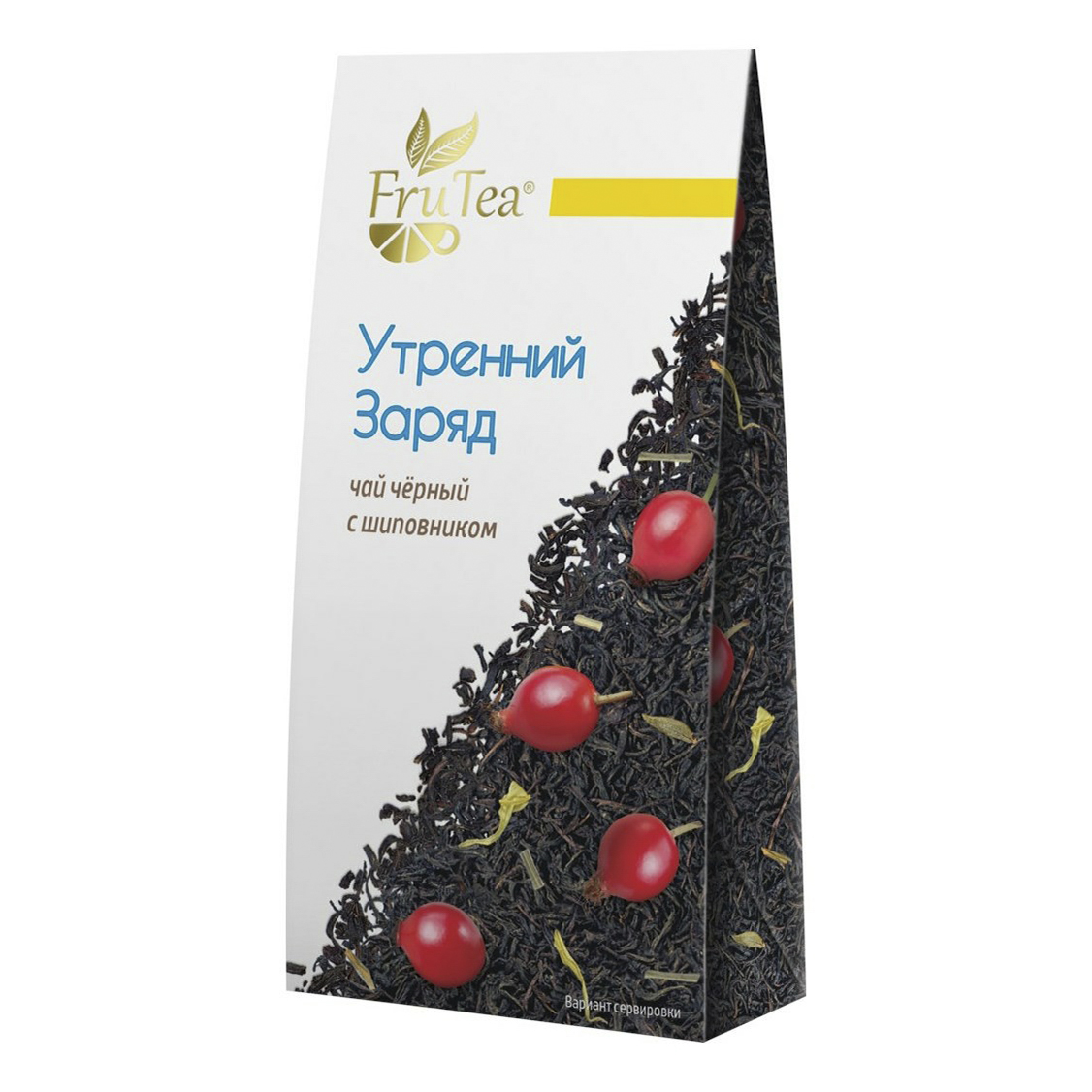 Чай черный FruTea Утренний заряд листовой с шиповником 50 г