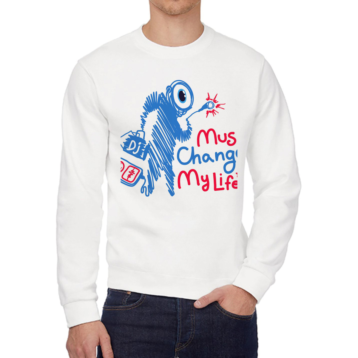 

Свитшот унисекс CoolPodarok W0151387 белый 56 RU, W0151387