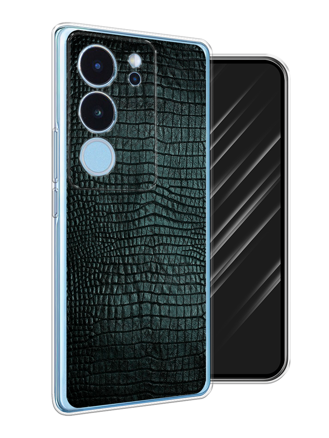 

Чехол Awog на Vivo V29 "Черная змея", Черный;серый;голубой, 269350-1