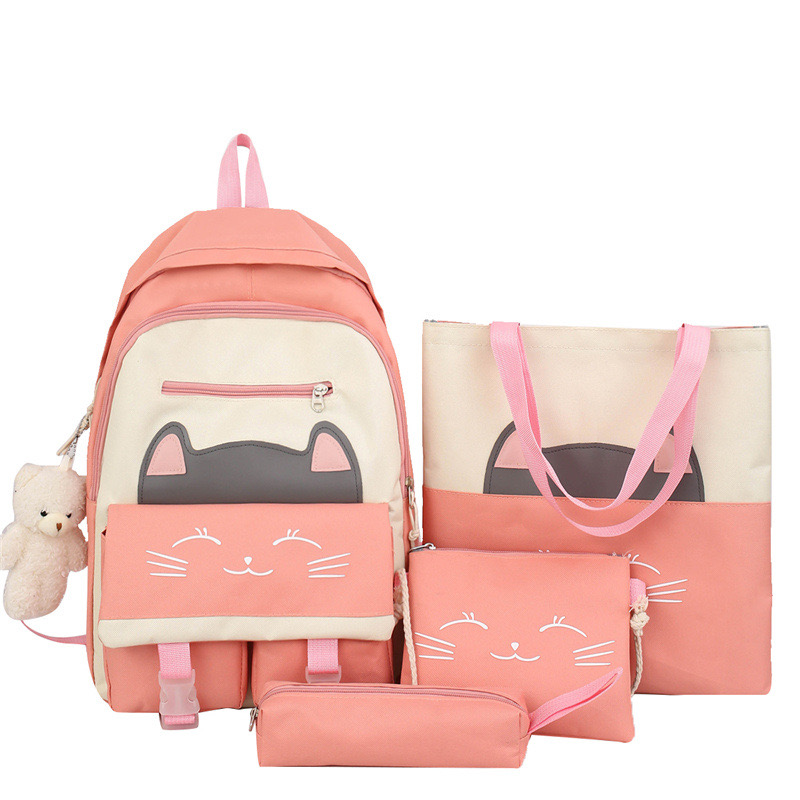 Рюкзак школьный для девочки 4 в 1 RAFL Cat, розовый