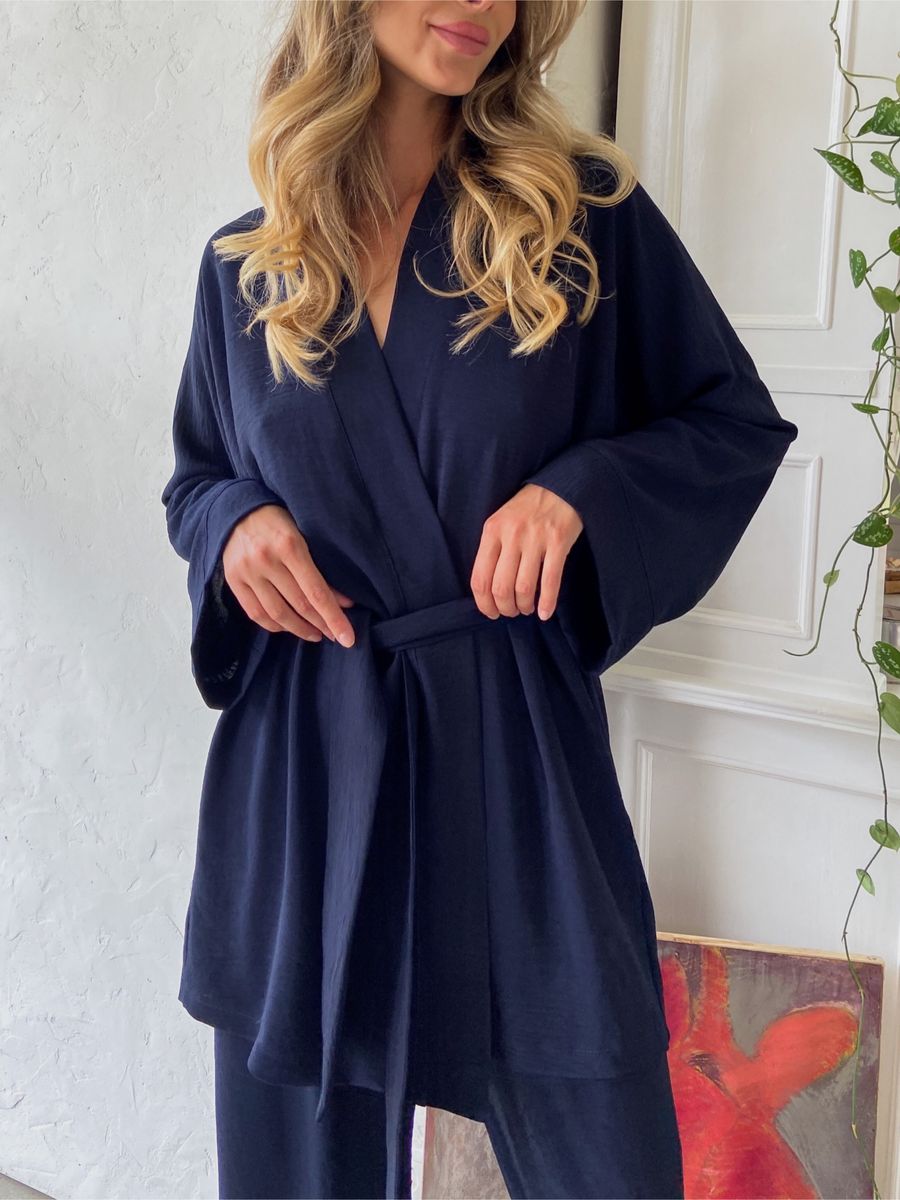 

Пижама женская Mimi Pajamas Brand 100035 синяя 48-50 RU, Синий, 100035