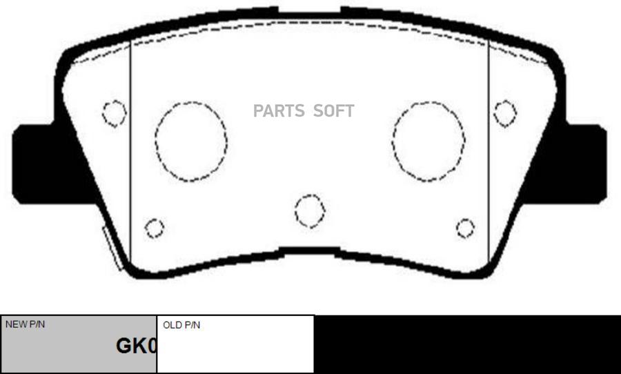 

Тормозные колодки Ctr GK0499