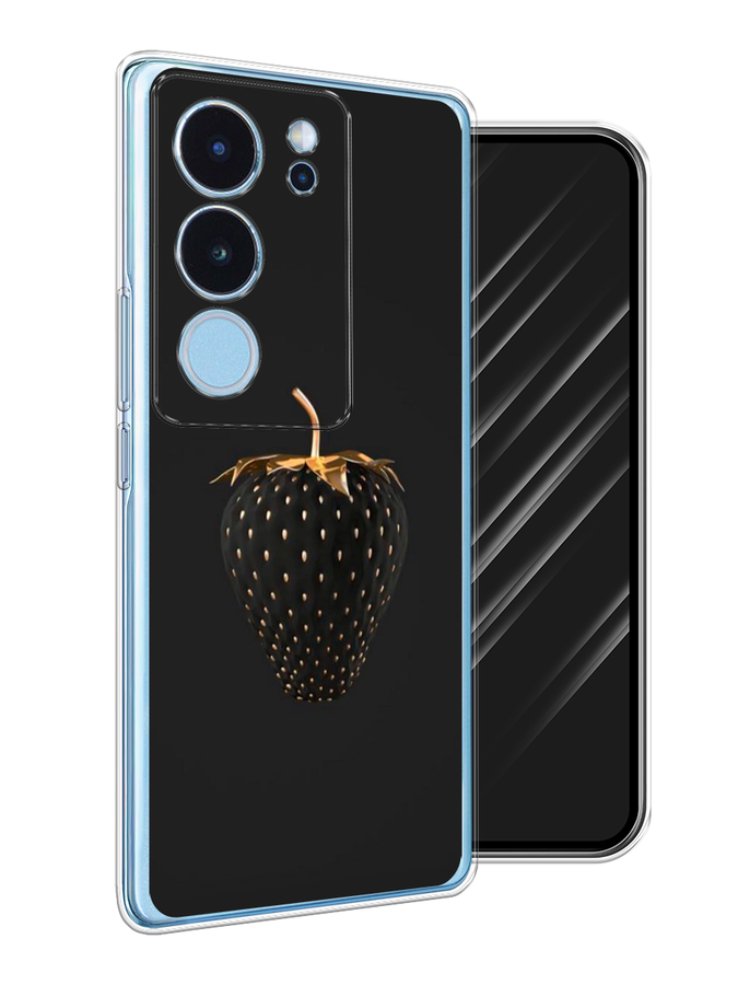 

Чехол Awog на Vivo V29 "Черно-золотая клубника", Черный;золотистый, 269350-1