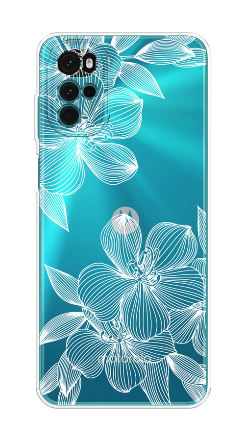 

Чехол на Motorola Moto G22 "Крокус", Белый;прозрачный, 243150-1