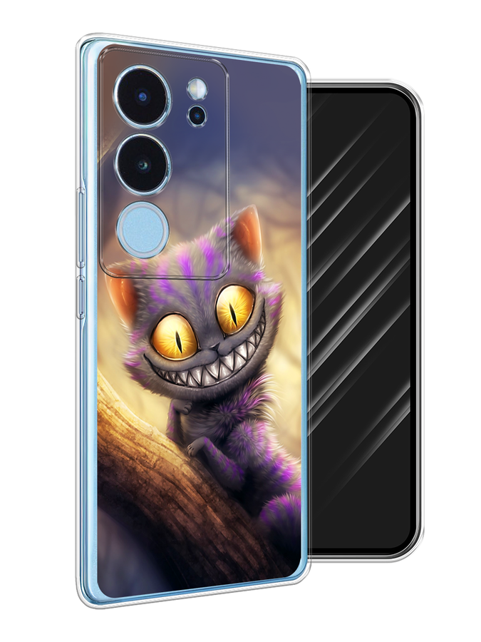 

Чехол Awog на Vivo V29 "Cheshire Cat", Фиолетовый;желтый, 269350-1