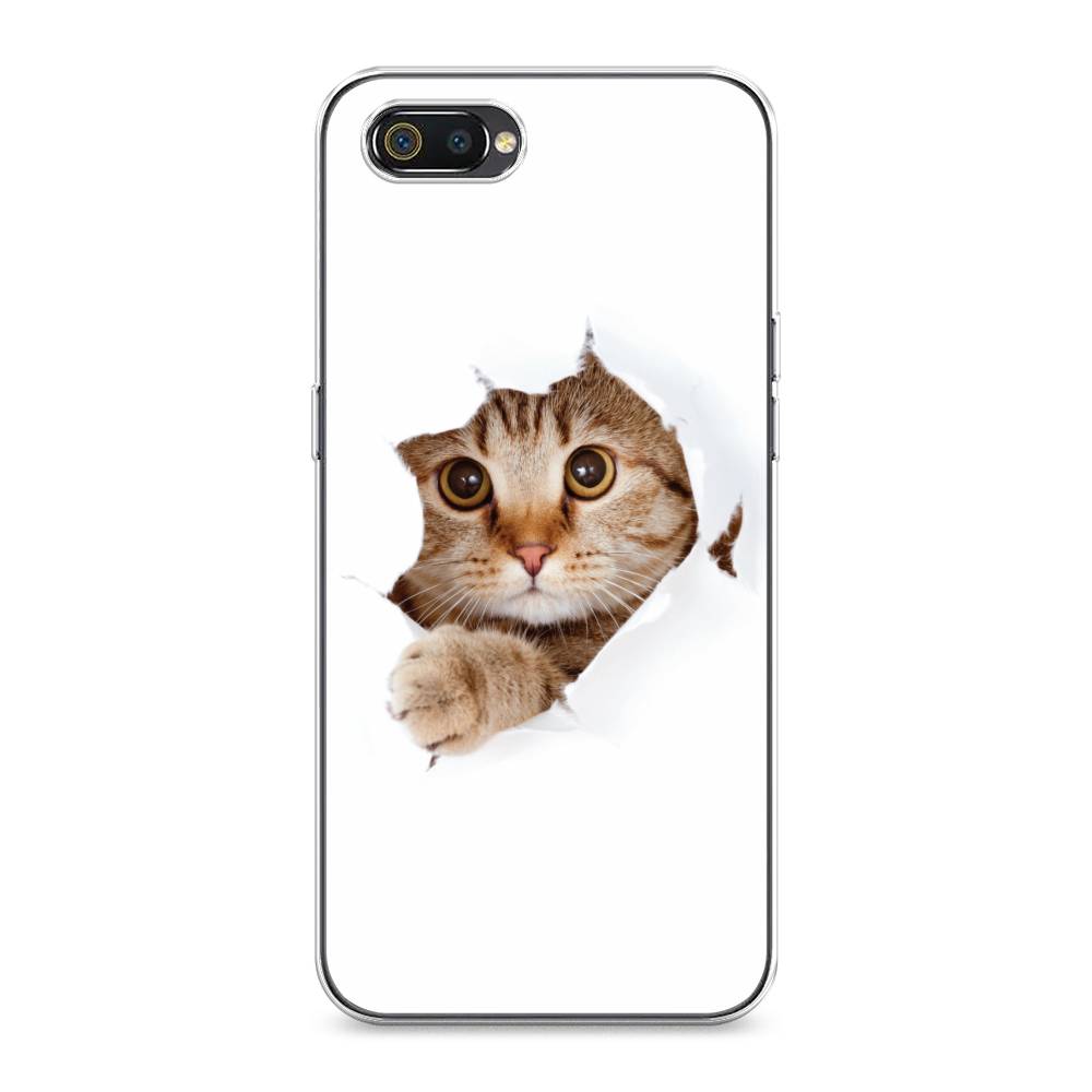 

Чехол на Realme C2 "Кот и бумага", Белый;коричневый, 251150-1