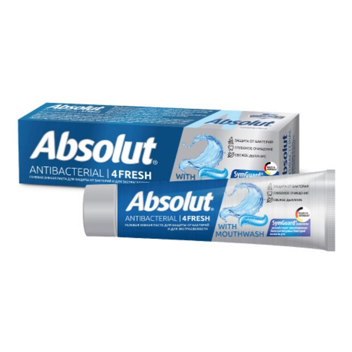 фото Зубная паста absolut antibacterial 4 fresh профилактическая 110 г