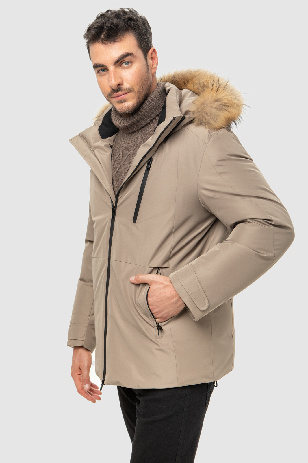 Зимняя куртка мужская Kanzler 3A-128WT-0203-21 бежевая 54